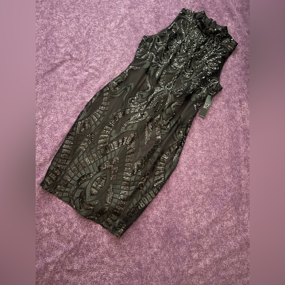 Size small NWT ny&co black sequin formal dress